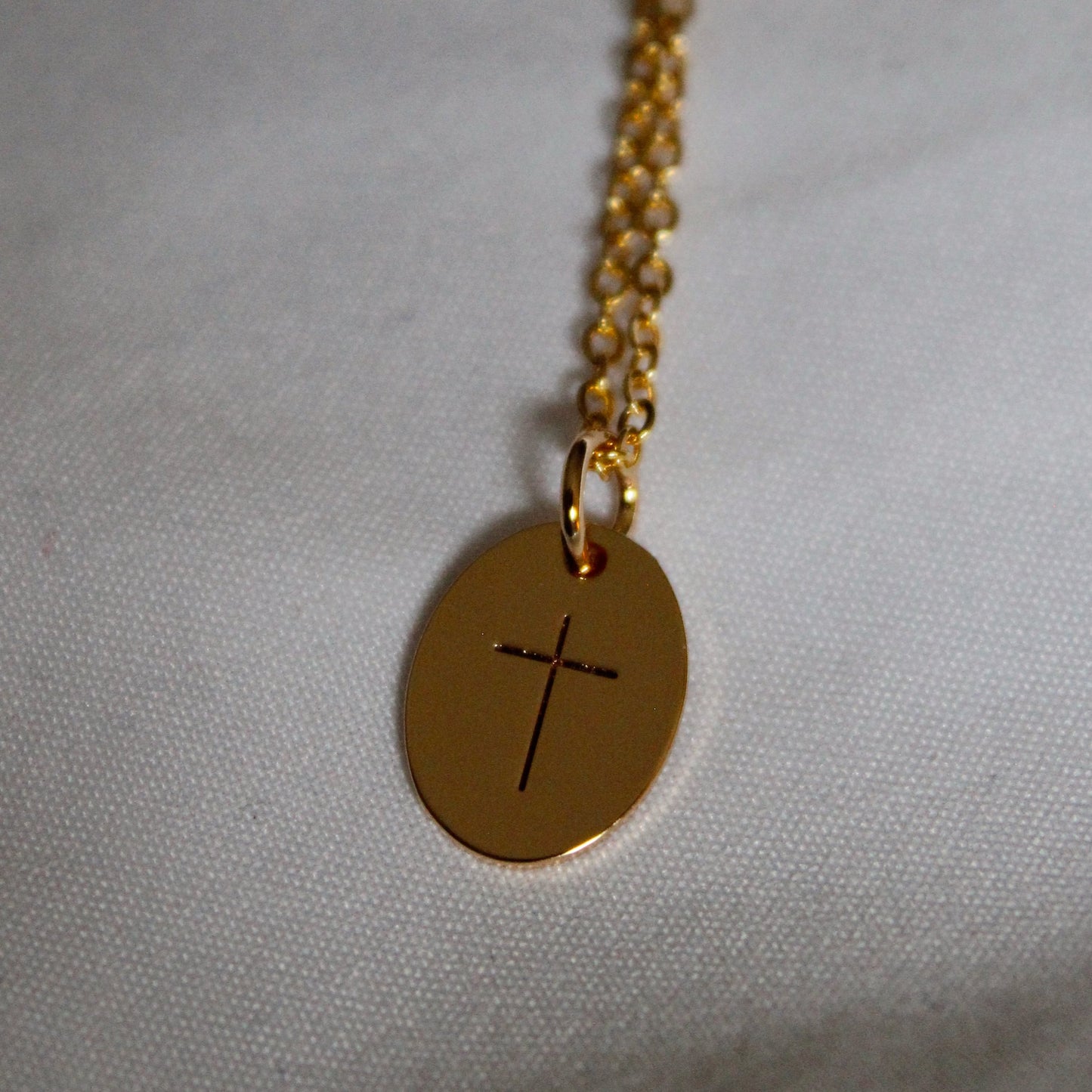 Cross Disc Necklace